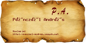 Pánczél András névjegykártya