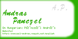 andras panczel business card